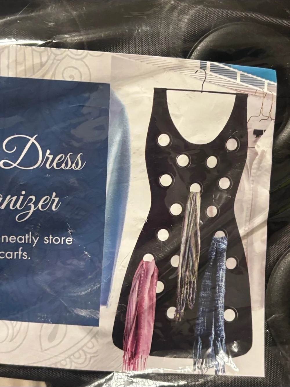 Little Black Dress Scarf Organizer - Black